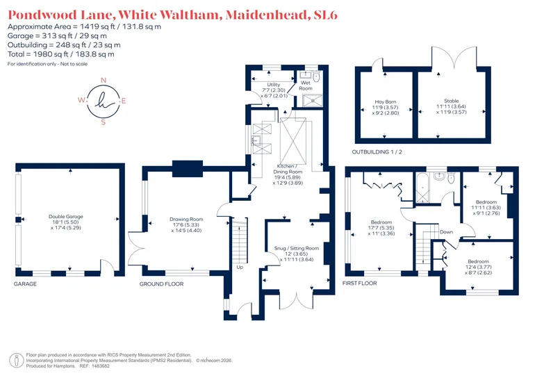 Floorplan 1 for Burchetts Green Road Maidenhead SL6