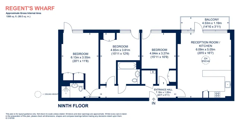 Floorplan 1 for Camley Street London N1C