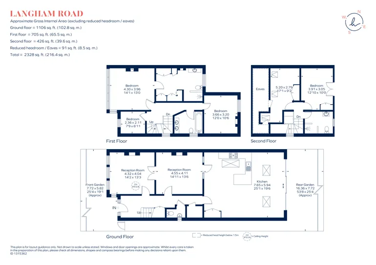 Floorplan 1 for Langham Road, Teddington, TW11
