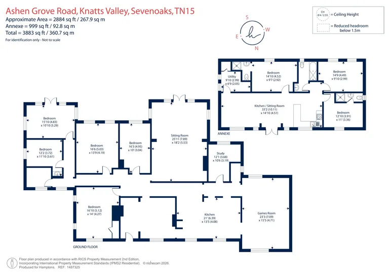 Floorplan 1 for Ashen Grove Road, Sevenoaks, TN15