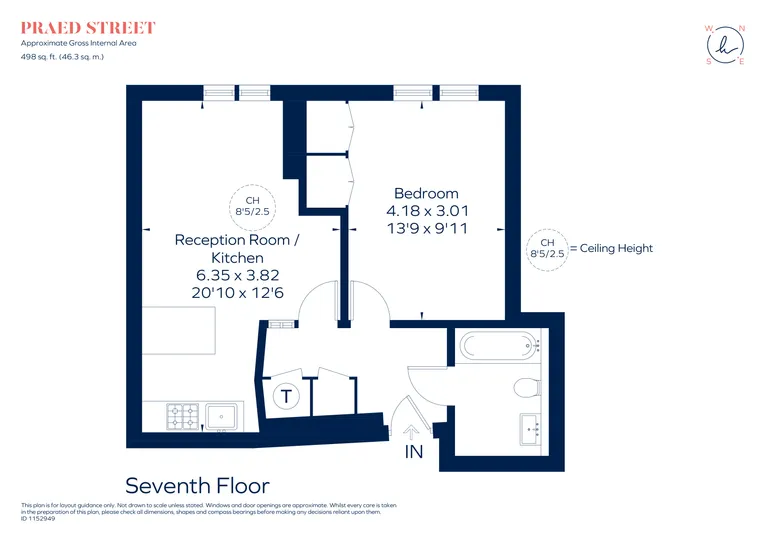 Floorplan 1 for Praed Street, London, W2