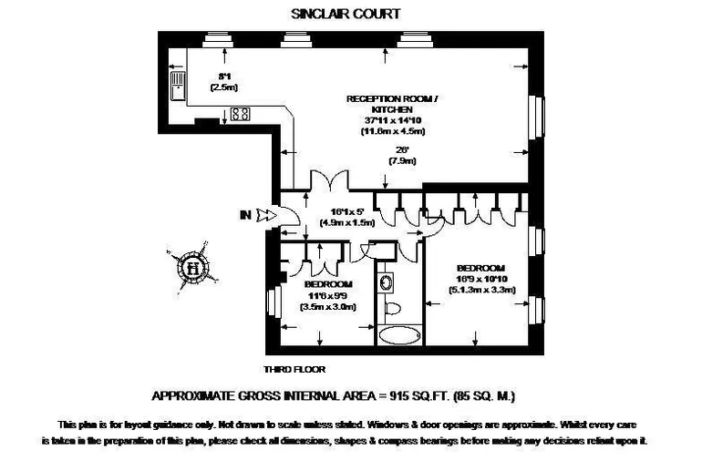 Floorplan 1 for St. Michaels Street Paddington W2