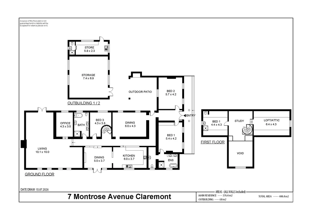 Floorplan for South Africa, Western Cape, Claremont, Montrose Avenue, 7