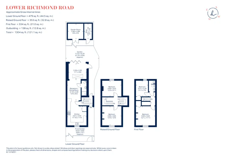 Floorplan 1 for Lower Richmond Road, London, SW14