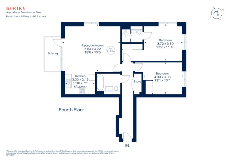 Floorplan 1 for Kooky High Wycombe, Desborough Road High Wycombe HP11