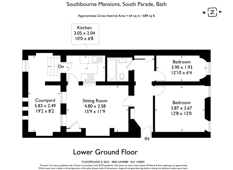 Floorplan 1 for South Parade Bath BA2