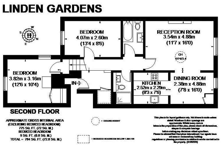 Floorplan 1 for Linden Gardens London W2