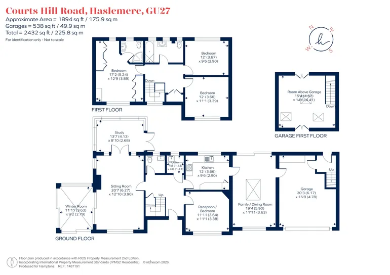 Floorplan 1 for Courts Hill Road, Haslemere, GU27