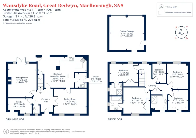 Floorplan 1 for Wansdyke Road, Great Bedwyn, SN8