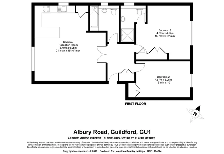 Floorplan 1 for Albury Road Guildford GU1