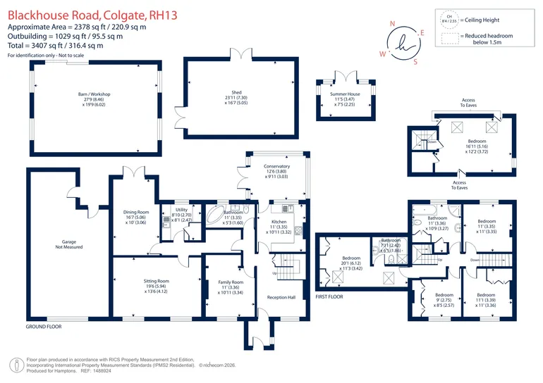 Floorplan 1 for Blackhouse Road, Colgate, RH13