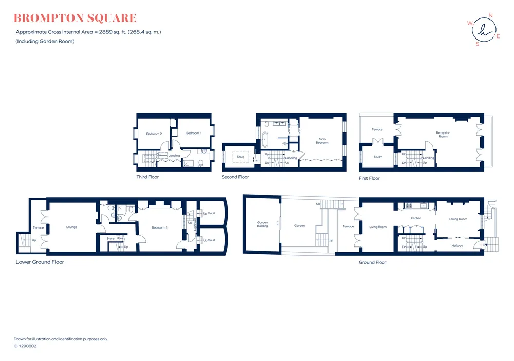 Floorplan for Brompton Square, London, SW3
