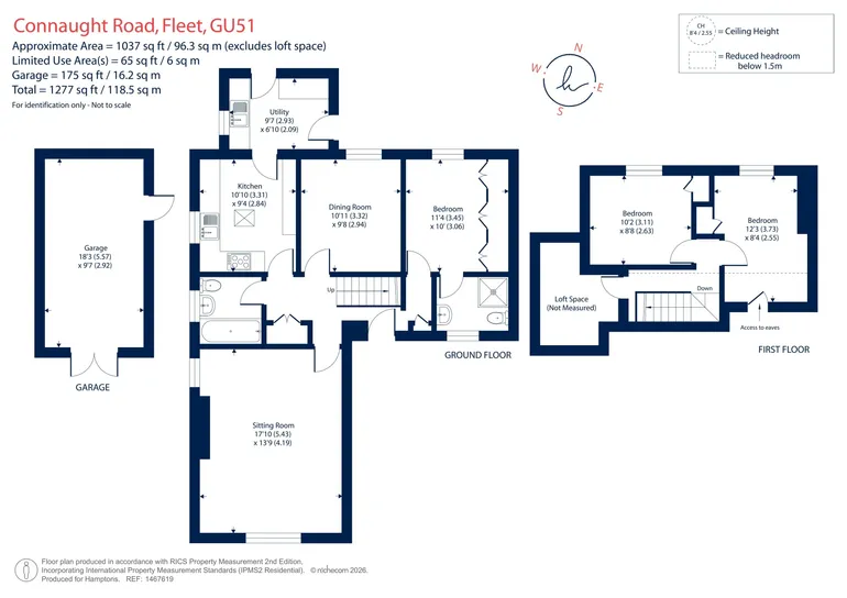 Floorplan 1 for Connaught Road, Fleet, GU51