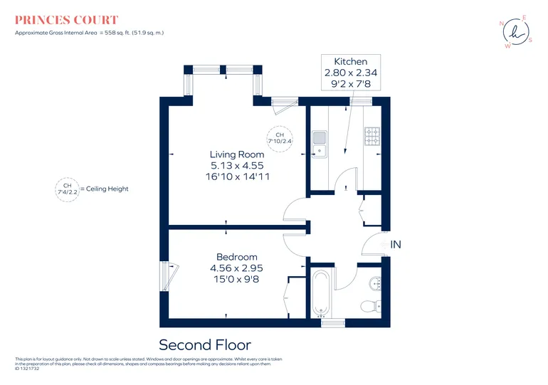 Floorplan 1 for Princes Court, London, SE16