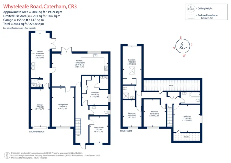 Floorplan 1 for Whyteleafe Road, Caterham, CR3