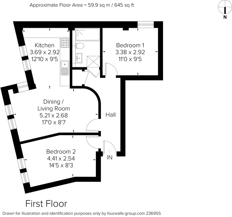 Floorplan 1 for Pennyfarthing Street Salisbury SP1