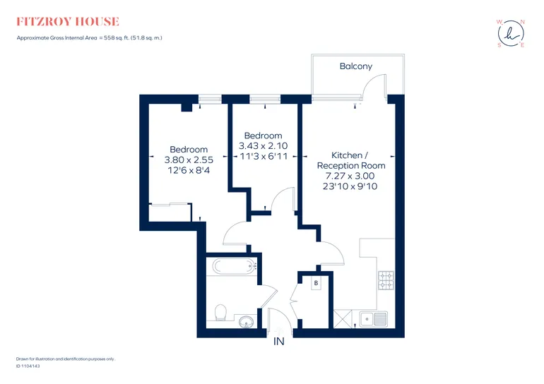 Floorplan 1 for Longfield Avenue, Ealing, W5