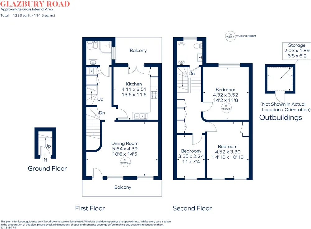 Floorplan for Glazbury Road, London, W14