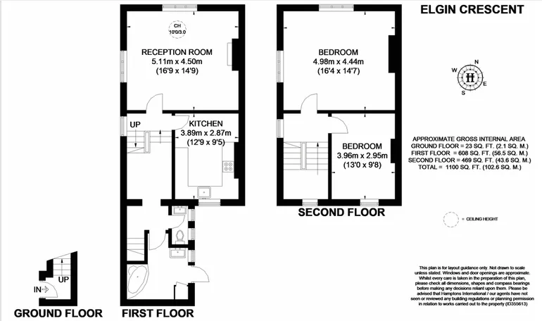Floorplan 1 for Elgin Crescent, Notting Hill, W11