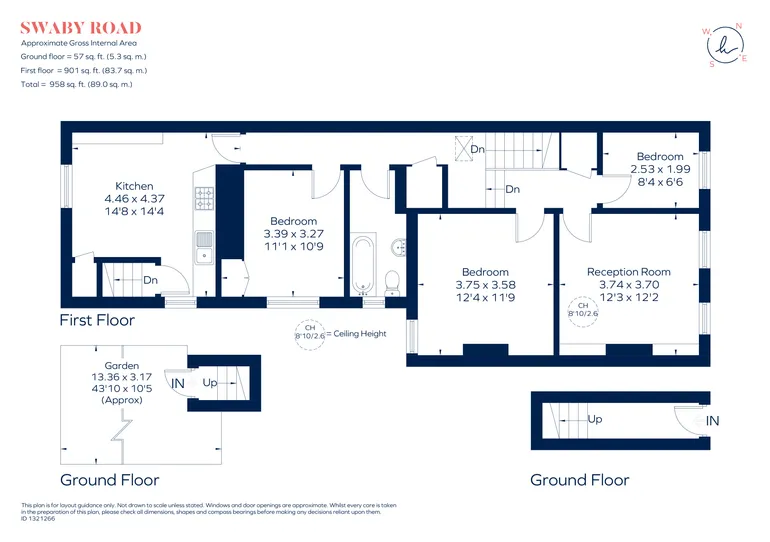 Floorplan 1 for Swaby Road Earlsfield SW18