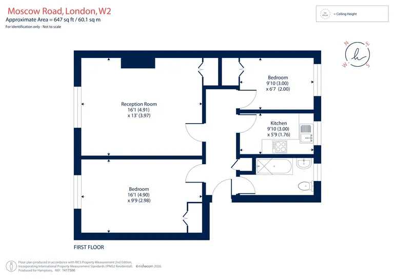 Floorplan 1 for Shaftesbury House, Moscow Road, London, W2