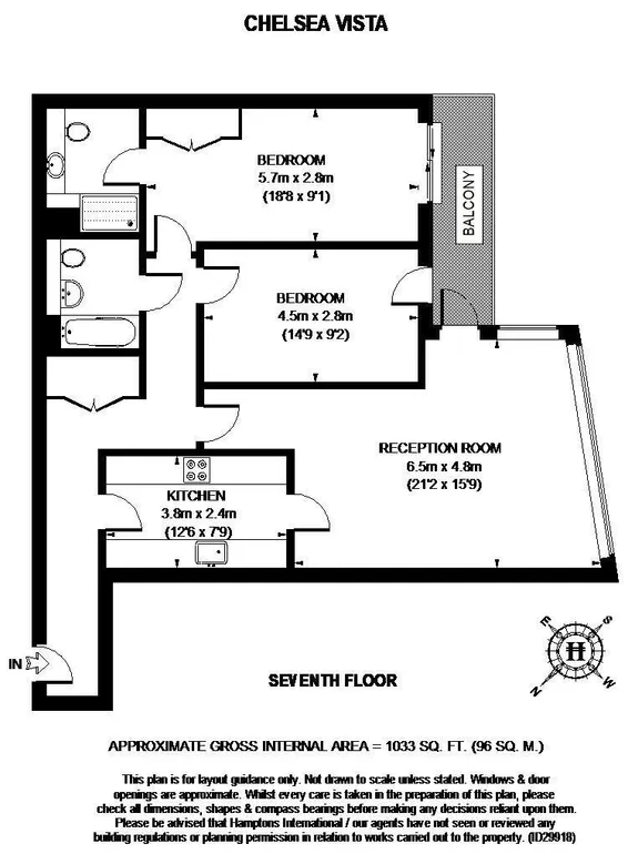 Floorplan 1 for Imperial Wharf SW6, EPC C