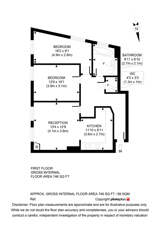 Floorplan 1 for Ridge Road, NW2