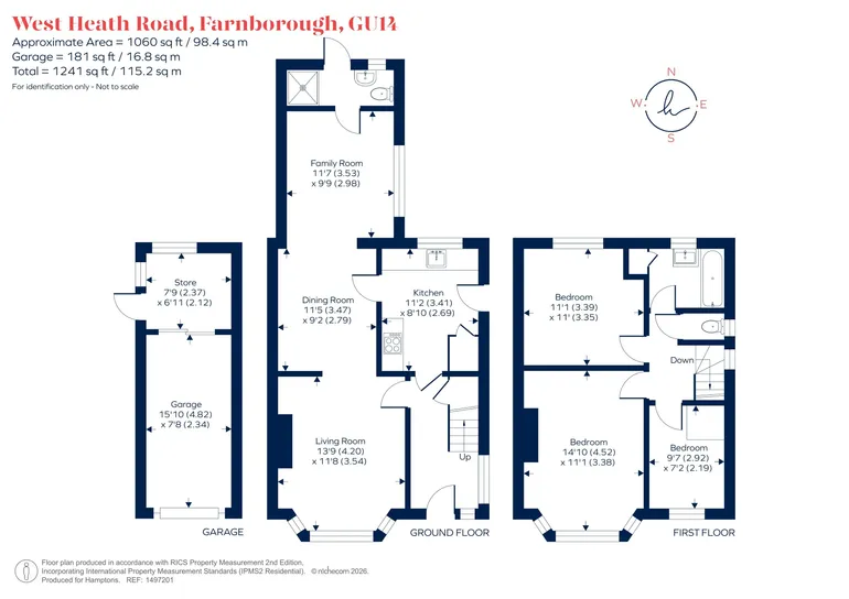 Floorplan 1 for West Heath Road, Farnborough, GU14
