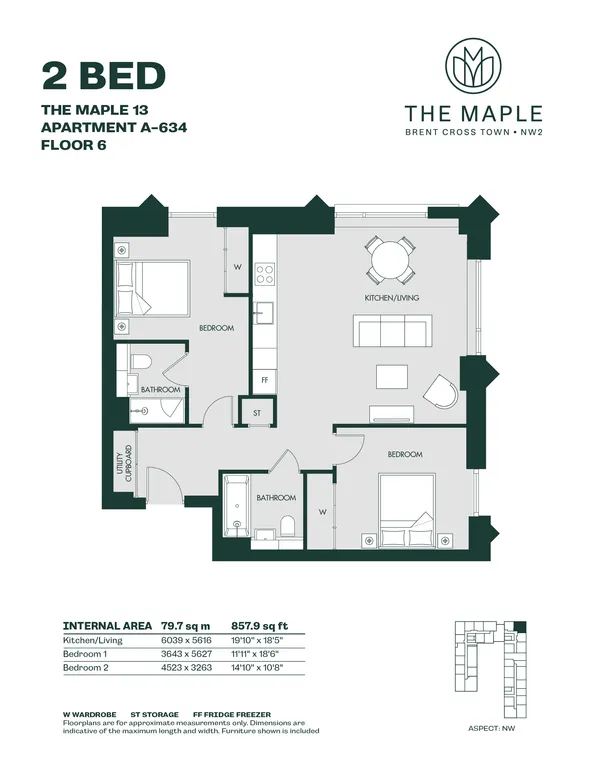 Floorplan 1 for The Maple, 10 Aviator Drive, London, NW2