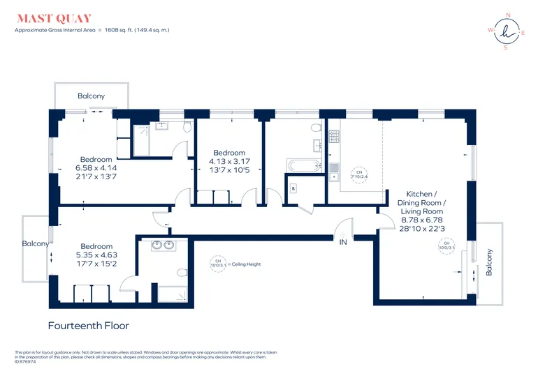 Floorplan 1 for Mast Quay London SE18