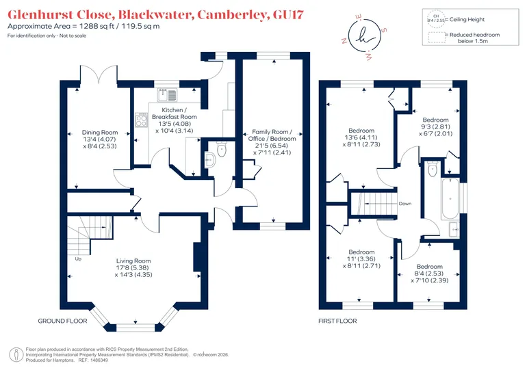 Floorplan 1 for Glenhurst Close, Blackwater, GU17