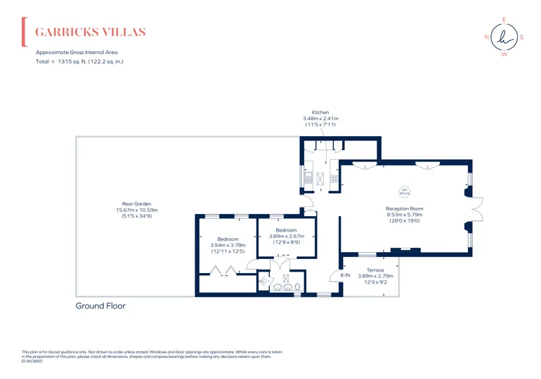 Floorplan 1 for Hampton Court Road, Hampton, TW12