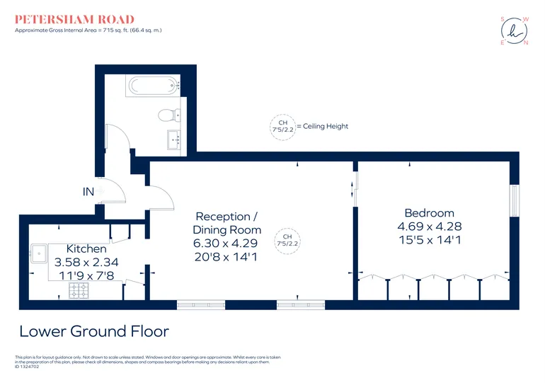 Floorplan 1 for Petersham Road Richmond TW10