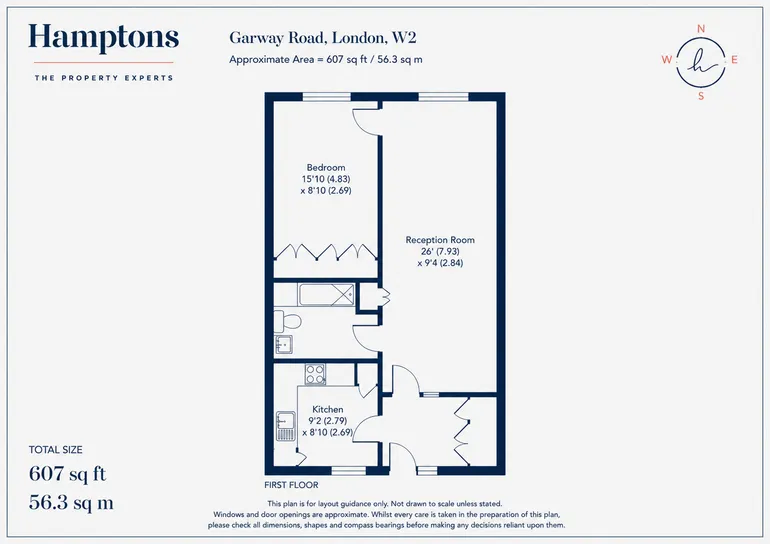 Floorplan 1 for Garway Road London W2