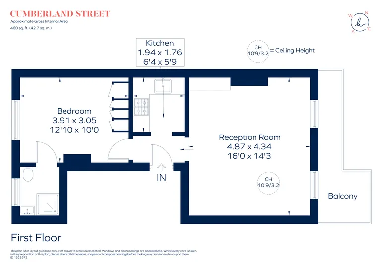 Floorplan 1 for Cumberland Street, London, SW1V
