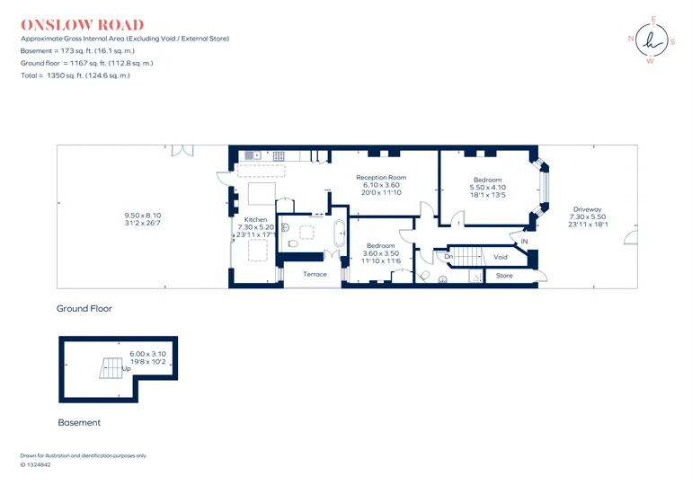 Floorplan 1 for Onslow Road, Richmond, TW10