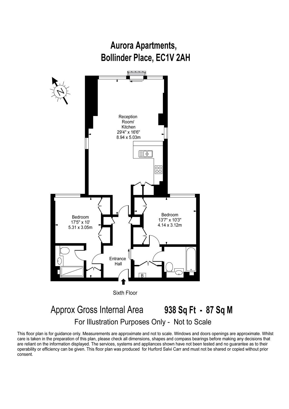 Aurora Apartments, 2 Bollinder Place, London, EC1V floorplan