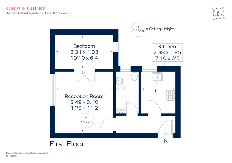 Floorplan 1 for Larkhall Rise London SW4