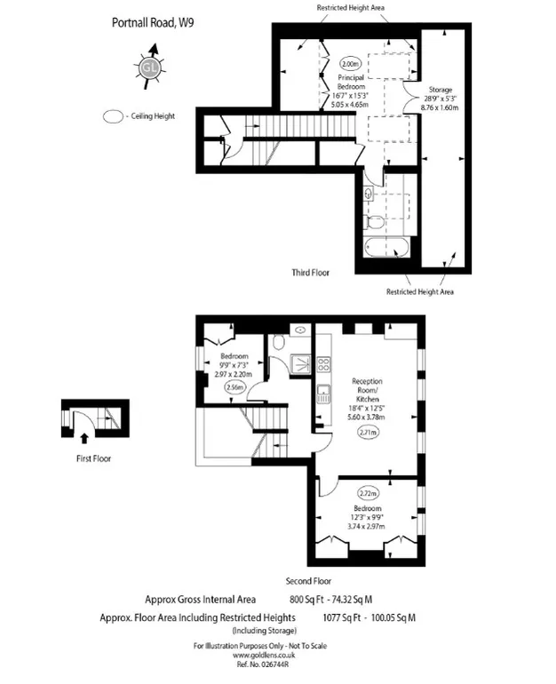 Floorplan 1 for Portnall Road London W9