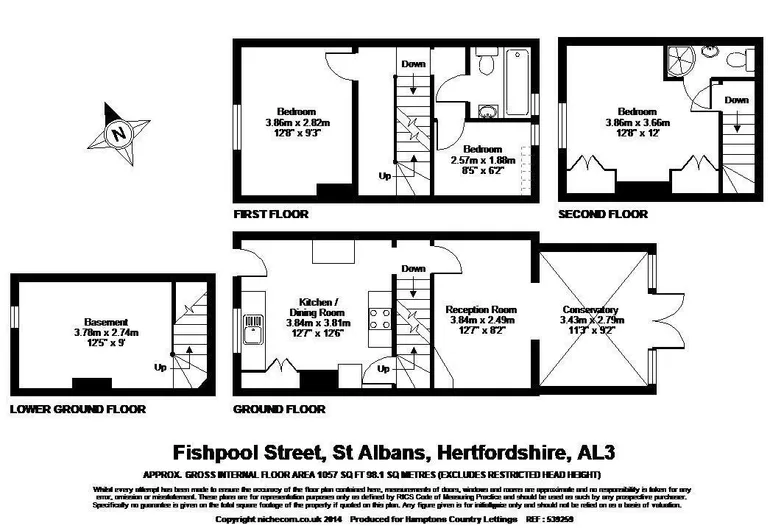 Floorplan 1 for Fishpool Street St. Albans AL3