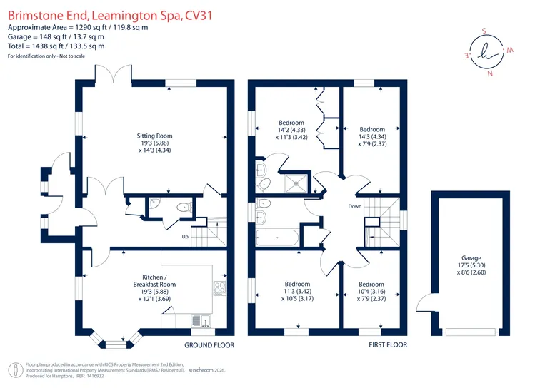 Floorplan 1 for Brimstone End Leamington Spa CV31