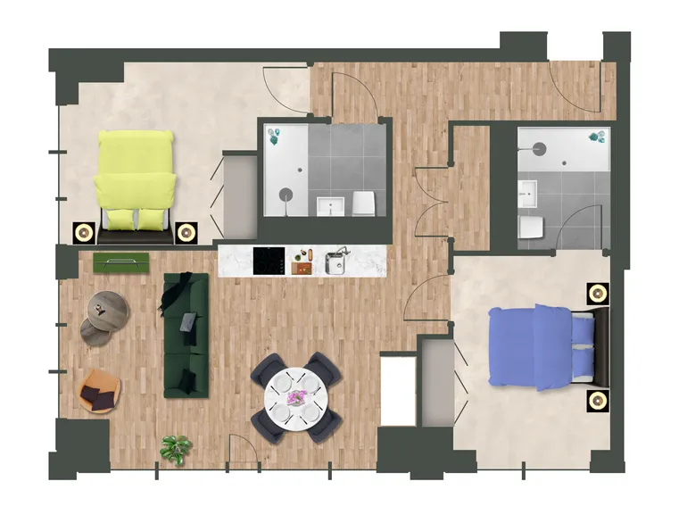 Floorplan 1 for The Lexington, 3b William Jessop Way Liverpool L3