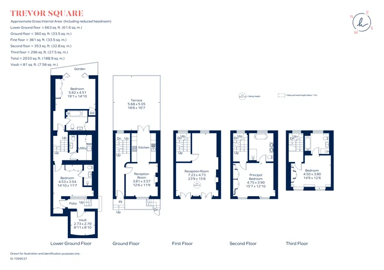 Floorplan 1 for Trevor Square London SW7