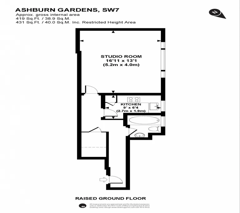 Floorplan 1 for Ashburn Gardens South Kensington SW7