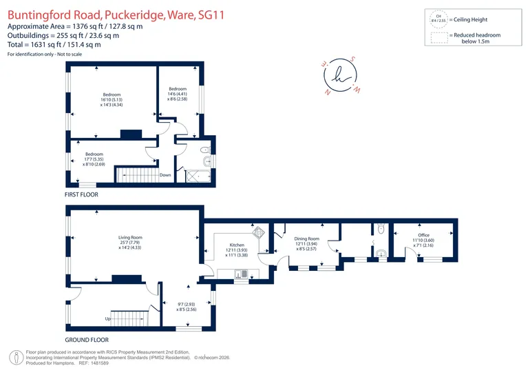 Floorplan 1 for Buntingford Road, Puckeridge, Ware, SG11
