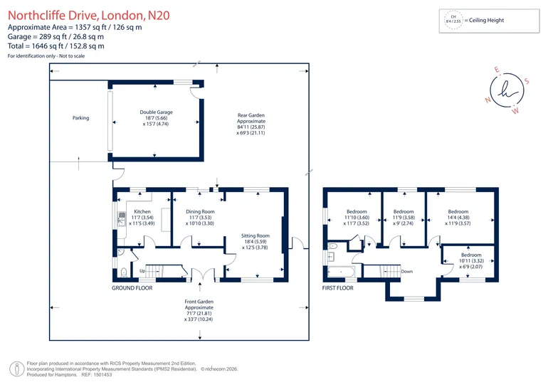 Floorplan 1 for Northcliffe Drive, Totteridge, N20