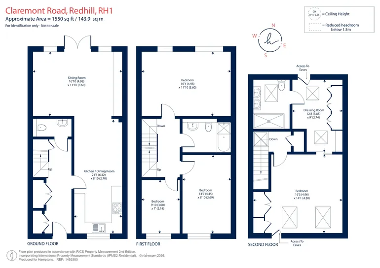 Floorplan 1 for Claremont Road, Redhill, RH1