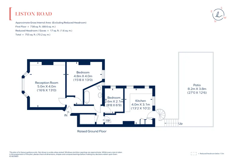 Floorplan 1 for Liston Road, Clapham,SW4