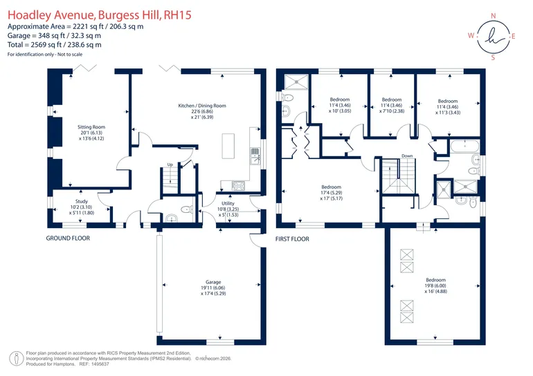 Floorplan 1 for Hoadley Avenue, Burgess Hill, RH15