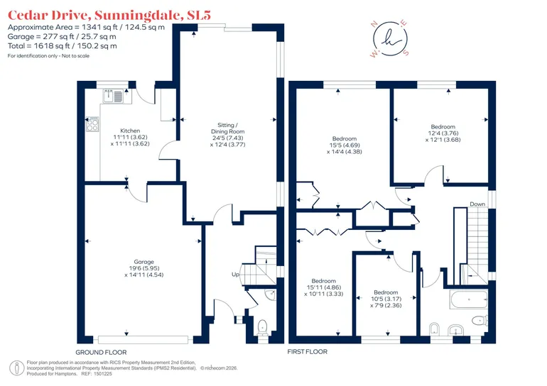 Floorplan 1 for Cedar Drive, Sunningdale, SL5